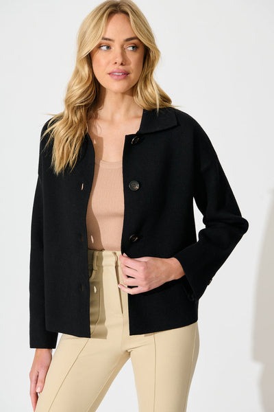 Sofia Knit Cardigan Black