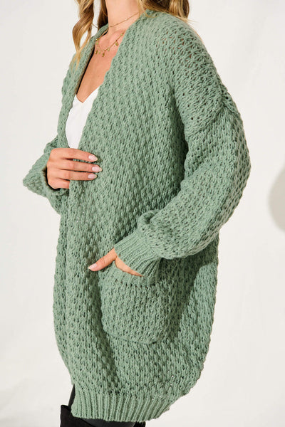 Valeria Knit Cardigan Green