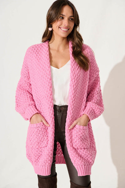 Valeria Knit Cardigan Pink