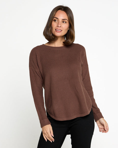 Amara Waffle Knit Chocolate