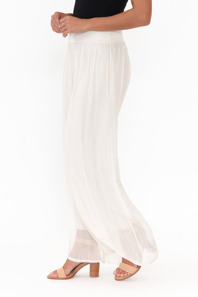 Pera Silk Pants Beige