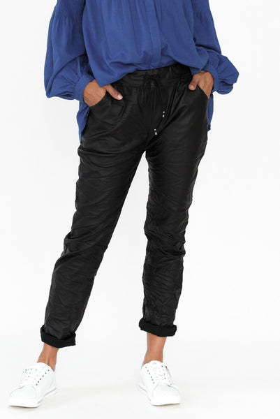 Sophia Vet Look Jogger Black