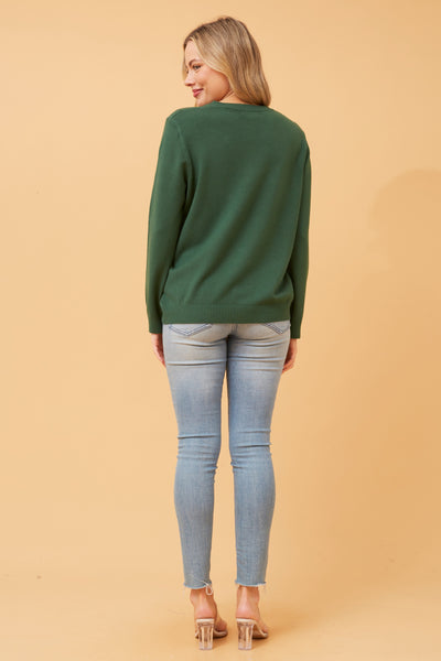 Lara Knit Top Green