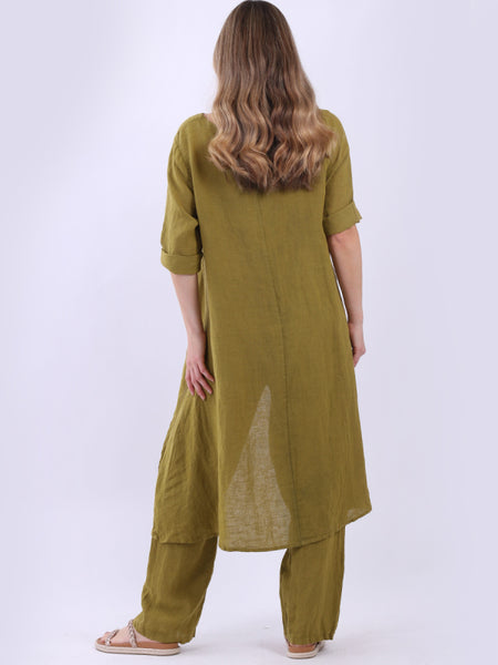 Lia Linen Top Mustard