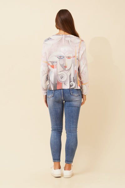 Samantha Abstract Knit Top