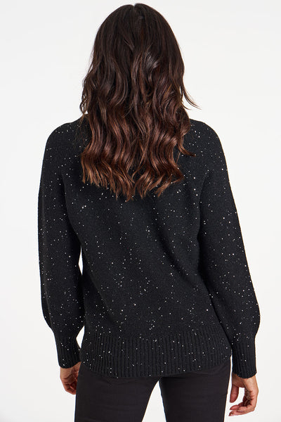 Melani Sequin Jumper Black