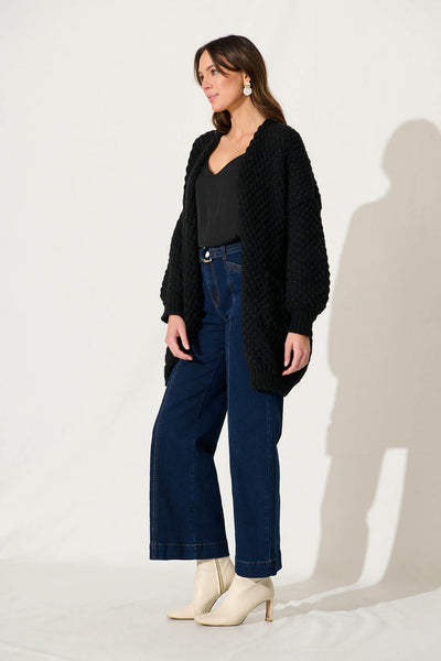 Valeria Knit Cardigan Black