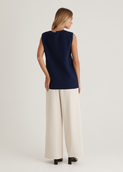 Sue Knit Vest Navy