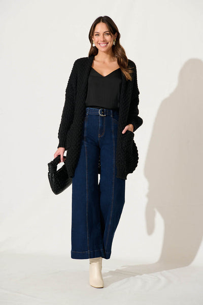 Valeria Knit Cardigan Black