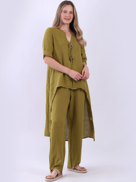 Lia Linen Top Mustard