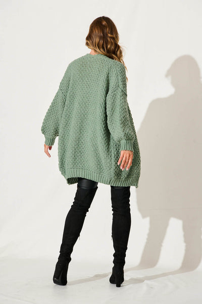 Valeria Knit Cardigan Green