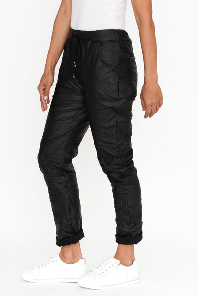 Sophia Vet Look Jogger Black