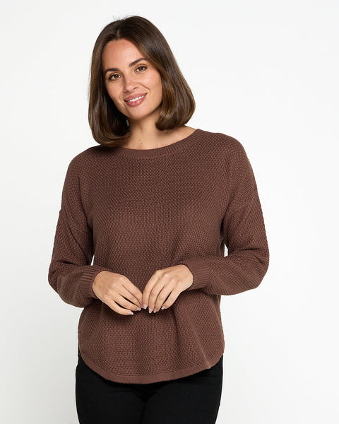 Amara Waffle Knit Chocolate