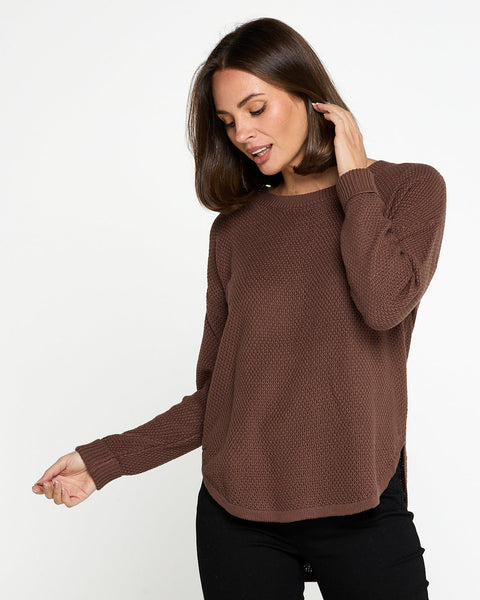 Amara Waffle Knit Chocolate