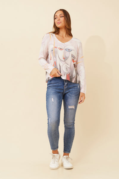 Samantha Abstract Knit Top