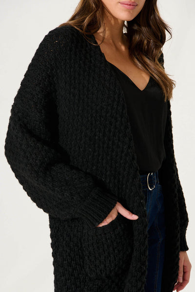 Valeria Knit Cardigan Black