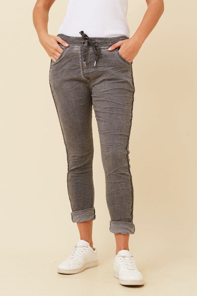 Phibi Diamontie Detailed Jogger Gray