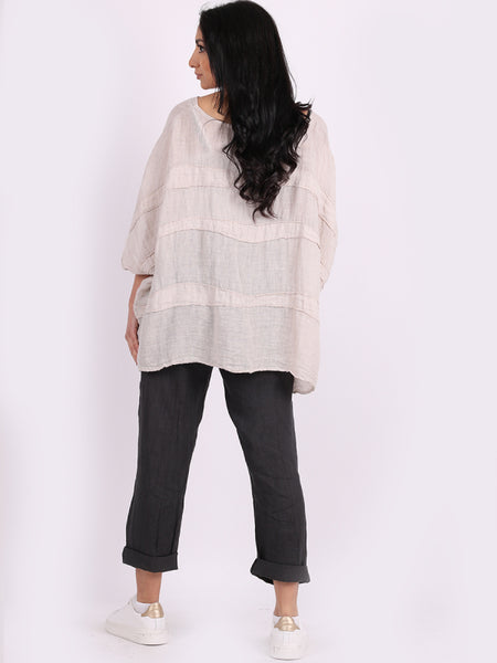 Georgia Linen Top Beige