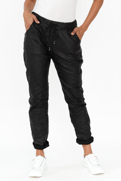 Sophia Vet Look Jogger Black
