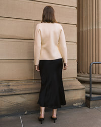 Joanna Asymmetrical Knit Top Beige