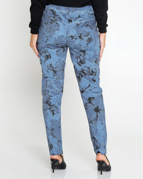Hayley Cotton Jogger Blue Print