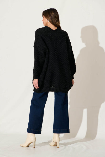 Valeria Knit Cardigan Black