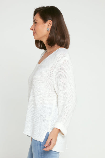 Rana Cotton Knit Top White