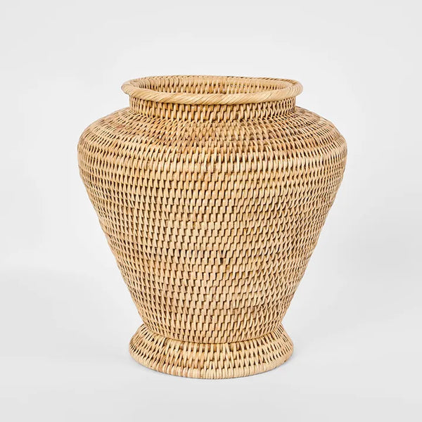 PAUME RATTAN FLOWER URN SMALL NATURAL