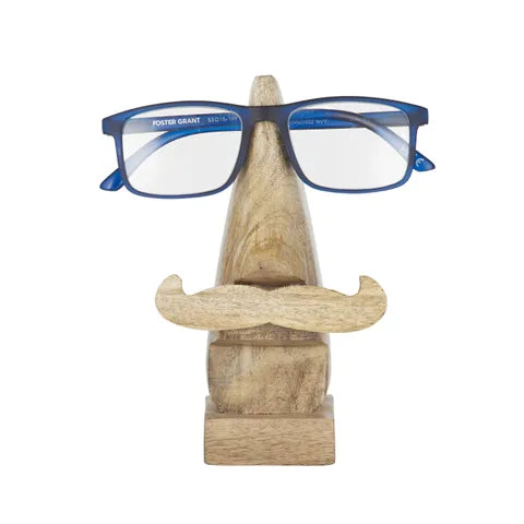 HIS WOOD GLASSES HOLDER 10X17CM NATURAL