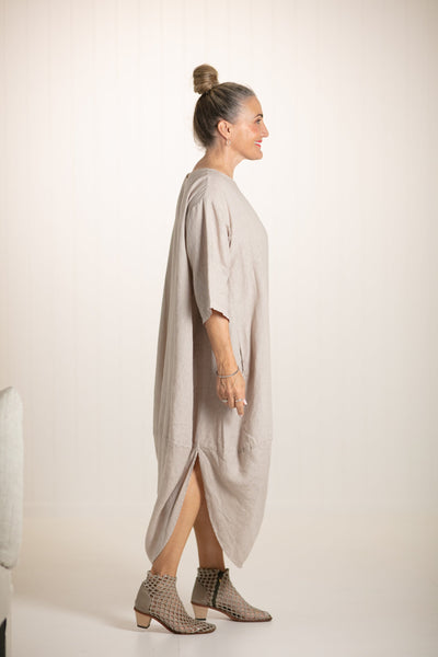 Scallop Linen Dress