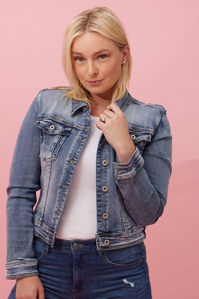 Sequin Wing Detail Denim Jacket