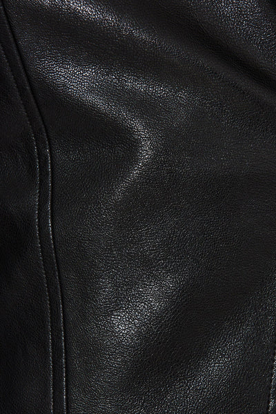 Claire Faux Leather Jacket Black