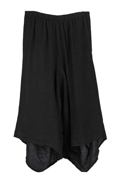 Linen Harem Skirt Black